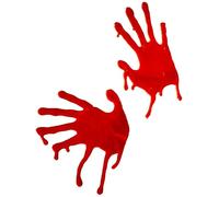 SMIFFYS Orribili Mani Insanguinate, Rosso, Solo per Decorazione Finestra Halloween