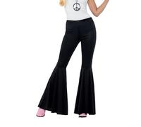Smiffys Flared Trousers, Ladies, Black (Size S-M)