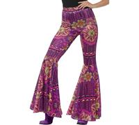 SMIFFYS Pantaloni a zampa, rosa, psichedelici, da donna