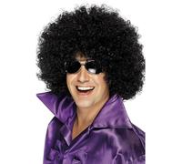 Smiffys Parrucca afro, foltissima, nera Halloween