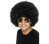 SMIFFYS Parrucca afro funky anni '70, nera, 120g