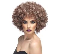 Per Adulto da Donna Marrone Afro Glamour 70's 80's Disco Costume Parrucca
