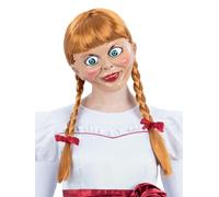 Con Licenza Ufficiale Halloween Costume Intrecciato Annabelle Parrucca Strisce
