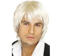 SMIFFYS Parrucca Boy Band, bionda,stile corto Halloween, Carnevale