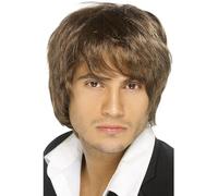 Smiffy's Parrucca Boy Band – castana, stile corto per Halloween e Carnevale