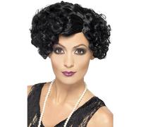 20s Donna Civettuola Maschietta Costume Parrucca Charleston Nera Nuovo Smiffys