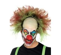 Smiffys Parrucca clown minaccioso, Verde, con schizzi di sangue
