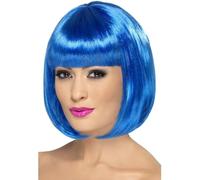 Blu Caschetto Parrucca Partyrama Celebrità Donna Accessorio Vestito
