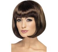 Marrone Scuro Partyrama Parrucca Bob 30.5cm Lungo Costume Donna Parrucche