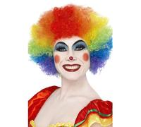Multi Afro Clown Del Circo Parrucca Adulti Colorato Accessorio Vestito