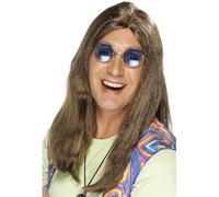 Smiffys Neil Hippy Wig, Brown