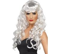 Donne Adulti Ondulate Lunghe Sirena Parrucca Laguna Mostro Fancy Dress Accessory