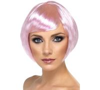 Deluxe Colore Babe Parrucca Corto Bob con Frangia Adulto Costume da Halloween A