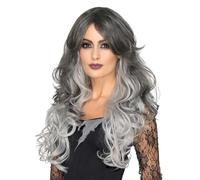 SMIFFYS Parrucca deluxe sposa in stile gotico, Grigia, resistente al calore/acconciabile