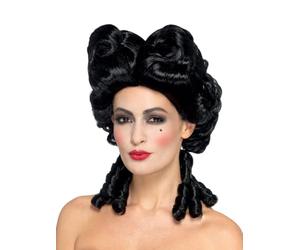 Smiffys Parrucca gotico-barocca, Nera Halloween