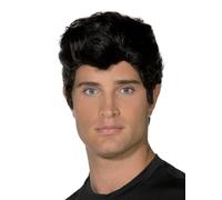 Con Licenza Ufficiale Grasso Danny Zuko Parrucca Nera 50s T- Birds