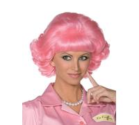 SMIFFYS Parrucca Grease Frenchy, Rosa, corta con ricci Halloween