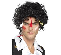 Smiffys Parrucca New Romantic anni '80, nera Halloween