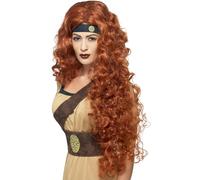 Smiffys Medieval Warrior Queen Wig, Auburn