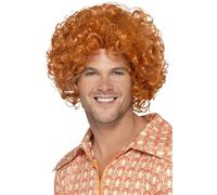 Per Adulto Ricci Afro Zenzero 70's 80's Disco Fever Hippie Workout Costume Wig