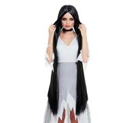 Smiffys Parrucca strega, Extra lungo, Nero, 120 cm Halloween, Carnevale