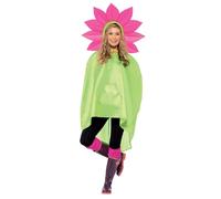 Smiffy's Poncho Fiore Unisex Impermeabile per Adulti con Sacco a Corda – Halloween Carnevale