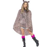 Smiffys Party Poncho Leopardo, con sacco corda Halloween