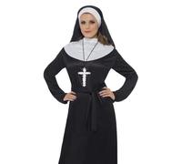 SMIFFYS Pendente a croce adornata, argento, con corda nera