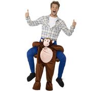 Smiffys Piggyback Monkey Costume, Brown