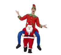 Smiffys Piggyback Santa Costume, Red
