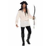 Smiffys Pirata Camicia Avorio con Lacci Adulto Uomo Halloween Accessorio 40383