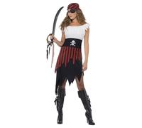 SMIFFYS Costume da donna pirata, con abito e copricapo