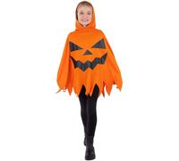 Smiffys Poncho a forma di zucca, arancione, per bambini