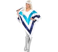 Smiffys Donna Super Trooper Poncho Disco 1970s Accessorio Vestito Taglia Unica
