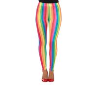 Donna Arcobaleno a Righe Neon Leggings Clown Gay Pride Parata Festa Accessorio