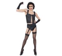 Smiffys Costume da Rocky Horror Show Frank-N-Furter, Corsetto, reggicalze, pantaloni, guanti e collana