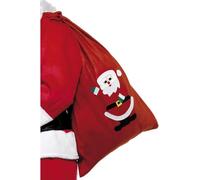 SMIFFYS Sacco di Babbo Natale, Rosso, con decorazioni e coulisse, 35.4 x 23.6 Halloween