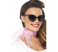 SMIFFYS Sciarpa da collo anni '50, rosa, stile chiffon