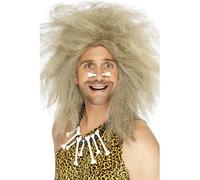 Crazy Uomo Delle Caverne Parrucca Bionda Donna Neanderthal Accessorio Vestito