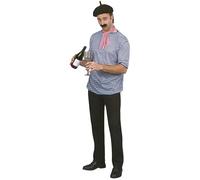 Uomo Francese Uomo Costume Set Francia Top Baffi Basco Smiffys
