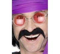 SMIFFYS Baffi anni settanta, neri, Auto-adesivi