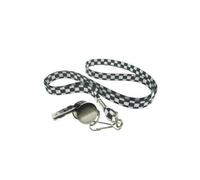 Smiffys Silver Metal Whistle, Black & White