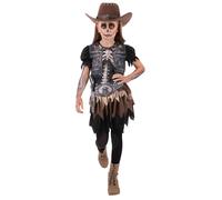 Smiffys Skeleton Cowgirl Costume 10-12 Years