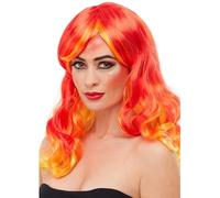 Smiffys Smiffys Make-Up FX, Aqua, Kit fuoco, Rosso, con vernici per il viso, glitter e applicatori Halloween