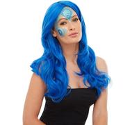 Smiffys Smiffys Make-Up FX, Aqua, Kit pavone, Vernici per il viso, glitter e applicatori Halloween