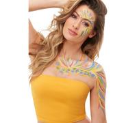 Smiffys Smiffys Make-Up FX, Kit festival arcobaleno, con vernici in crema waterproof e applicatori Halloween