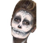Shimmering Argento Gioiello Viso Gemme - Perfetto per Halloween E Costume