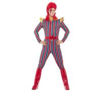 Smiffys Costume Space Superstar, multicolore, con tuta, cintura e copristivali