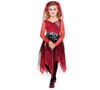 SMIFFYS Sposa cadavere, Rosso, Abito e fascia velata