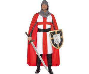 Smiffys St George Hero Costume, Red (Size M)